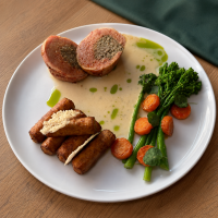 Roladki z kurczaka w restauracji Le Vert w Wrocław