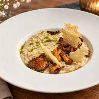 Risotto z kurkami w restauracji Le Vert we Wrocławiu